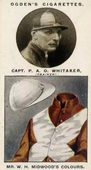 1927 Ogden's Steeplechase Trainers and Owners' Colours #44 Capt. P. A. O. Whitaker Front